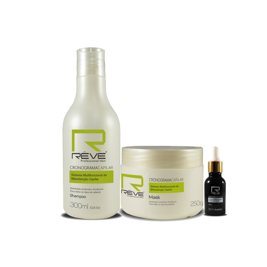 Kit Cronograma Capilar Home Care + 1 Óleo Essencial 30ml Mirra